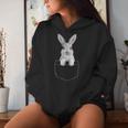 Rabbit In Chest Pocket Easter Bunny Carnickel For Women Kapuzenpullover für Damen Geschenke für Sie