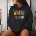 Reading Freadom Freedom Book Lover Bookworm Men Women Kids Women's Hoodie Gifts for Her