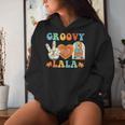 Retro Groovy Lala Grandma Hippie Family Matching Women Hoodie Gifts for Her