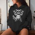 Retro Raccoon Rock Music Children Raccoon Kapuzenpullover für Damen Geschenke für Sie