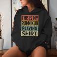 Retro Rummikub Dad Husband Grandpa Game Night Women Hoodie Gifts for Her