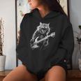 Rock Cat With Guitar Cat Motif Man Woman Kapuzenpullover für Damen Geschenke für Sie