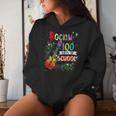 Rockin' 100 Days Of School Guitar Student Music Teacher Women Hoodie Gifts for Her
