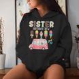 Sister Birthday Crew Ice Cream Truck Bday Ice Cream Party Sudadera con capucha para mujer Regalos para ella