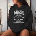 Sorry My Nice Button Is Out Of Order Pour Sweat à capuche femme Cadeaux pour elle