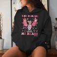 Tiny Humans Stole My Heart Nicu Nurse Happy Valentine's Day Women Hoodie Gifts for Her