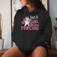 Traje De Esgrima Para Just A Girl Who Loves Fencing Sudadera con capucha para mujer Regalos para ella