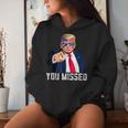 Trump You Missed Twice Bandana De La Bandera Estadounidense Trump 2024 Sudadera con capucha para mujer Regalos para ella