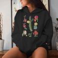 Vintage Botanicalintage Cactusintage Flower Botany Sudadera con capucha para mujer Regalos para ella