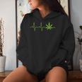 Weed For And Marijuana Leaf Heartbeat Kapuzenpullover für Damen Geschenke für Sie