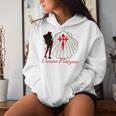 Camino Portugues Santiago De Compostela Shell Sudadera con capucha para mujer Regalos para ella