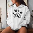 Dalmatian Dog Paw Polka Dot Polka Dot Women Kapuzenpullover für Damen Geschenke für Sie