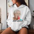 Grandma Just Lick It Grandma Licks Ice Meme Ice Lovers Summer Kapuzenpullover für Damen Geschenke für Sie