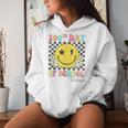 Groovy 100Th Day Of School Vibes Cute 100 Days Of School Women Hoodie Gifts for Her