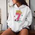 Kinder 7 Geburtstag Prinzessin Kostüm Mädchen 7 Jahre Geschenk Kapuzenpullover für Damen Geschenke für Sie