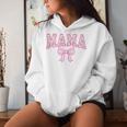 Mama Coquette Bow Retro Pink Aesthetic Mother's Day Mom Life Women Hoodie Gifts for Her
