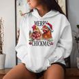 Merry Chickmas Chicken Christmas Jumper Christmas Farmer Kapuzenpullover für Damen Geschenke für Sie