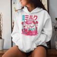 Niños Kawaii Cute Japanese Strawberry Milk Straw Anime For Girls Sudadera con capucha para mujer Regalos para ella