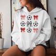 Soccer Coquette Bow Soccer Mama Soccer Mom Women Hoodie Gifts for Her