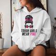 Tough Girls Tragen Im Oktober Pink Leopard Print Wear Pink Gray Kapuzenpullover für Damen Geschenke für Sie