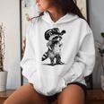 Vintage Raccoon Cowboy Cowgirl Western Country Trash Panda Women Hoodie Gifts for Her