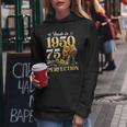 75Th Birthday Floral Made In 1950 75 Years Old Sunflower Sudadera con capucha para mujer Regalos divertidos