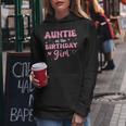 Auntie Of The Birthday Pink Girl Matching Family Women Hoodie Personalized Gifts