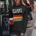 Bandera De Alemania Recuerdo – If Lost Send Me To Germany Cuello Sudadera con capucha para mujer Regalos divertidos