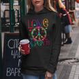 Flower Power Hippie Kostüm Love Peace 60Er 70Er Retro Kapuzenpullover für Damen Lustige Geschenke