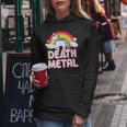 Death Metal Rainbow Unicorn Kapuzenpullover für Damen Lustige Geschenke