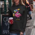 Ski Flamingo With Beer Apres Ski Comic Kapuzenpullover für Damen Lustige Geschenke