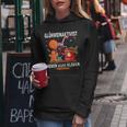 Mulled Wine Activist Heben Statt Kleben Christmas Mulled Wine Kapuzenpullover für Damen Lustige Geschenke