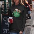 I Need Coffee Sloth Coffee Tired Sleeping Kapuzenpullover für Damen Lustige Geschenke