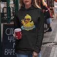 Retro Groovy Yellow Rubber Duck Peace Duck Lovers Women Hoodie Personalized Gifts