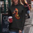 Seahorse With Sunglasses Aquarist Ocean Cute Seahorse Kapuzenpullover für Damen Lustige Geschenke