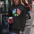 Signe De Paix Aquarelle Arc-En-Ciel Symbole De Paix Minimali Sweat à capuche femme Cadeaux drôles