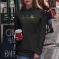 Weed For And Marijuana Leaf Heartbeat Kapuzenpullover für Damen Lustige Geschenke