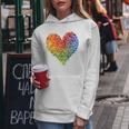 Csd Parade Rainbow Lgbt Heart Lgbtq Flowers Pride Love Kapuzenpullover für Damen Lustige Geschenke