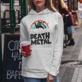 Death Metal Cat Satanic Banda De Punk Rock Para Niños Metal Rainbow Sudadera con capucha para mujer Regalos divertidos