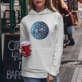 Flower Of Life With Earth Sacred Geometry Yoga Blue Kapuzenpullover für Damen Lustige Geschenke