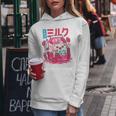 Niños Kawaii Cute Japanese Strawberry Milk Straw Anime For Girls Sudadera con capucha para mujer Regalos divertidos
