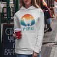 Peru Retro Llamaintage Machu Picchu Alpaca South American Kapuzenpullover für Damen Lustige Geschenke