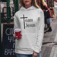 Team Jesus I Jesus Christ Redeemer Christianity Kapuzenpullover für Damen Lustige Geschenke