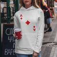 Women's Playing Card Chequered Ace Card Costume Fancy Dress Ass Groups Kapuzenpullover für Damen Lustige Geschenke