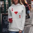 Women's Playing Card Heart Ace Card Costume Fancy Dress Ass Groups Kapuzenpullover für Damen Lustige Geschenke