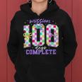 100 Days Of School Teacher Retro Girl 100Th Days Of School Women Hoodie