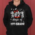 101 Days 1St Grade Dog 100 Days School 100Th Day Students Women Hoodie