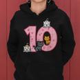 10Th Birthday Cats On Number 10 Kawaii Bday Kitten Girls Kid Women Hoodie
