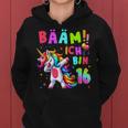 16Th Birthday Girl 16 Years Dancing Unicorn Kapuzenpullover für Damen