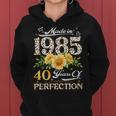 40Th Birthday Floral Made In 1985 40 Years Old Daisy Kapuzenpullover für Damen